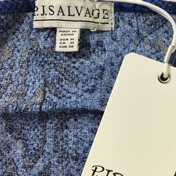 PJ SALVAGE Blue snake print Pajama Sleepwear Pullover Cami Tank Top NWT B157 - Picture 5 of 5